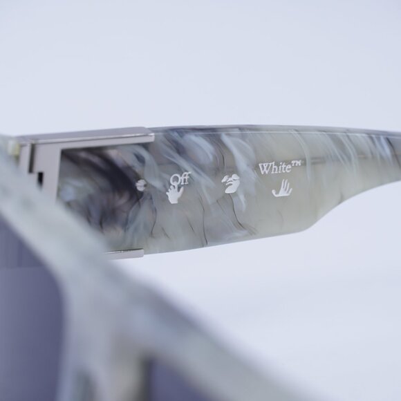 Off-White OERI060 AF LEONARDO 0807 Sunglasses Marble Square Frame, Grey Lenses - Picture 11 of 12
